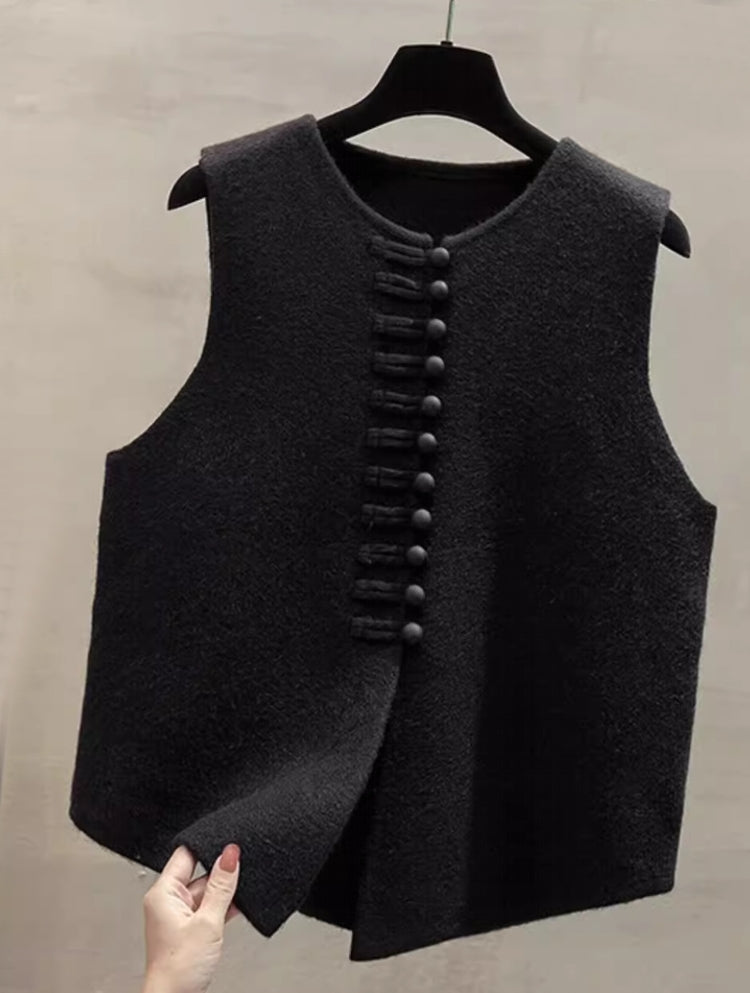 Winter Round Neck Vest Sweater Tops Blouses - Tophatter Daily Deals