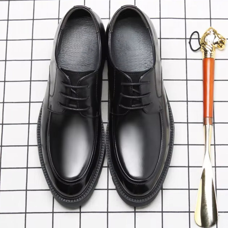 Genuine Leather Heels Men Dress Shoes Men Dresses Shoes - Tophatter Daily Deals