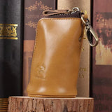 Fashion Zipper Home Keychain Car Key Storage Bag Tan Wallets - Tophatter Daily Deals