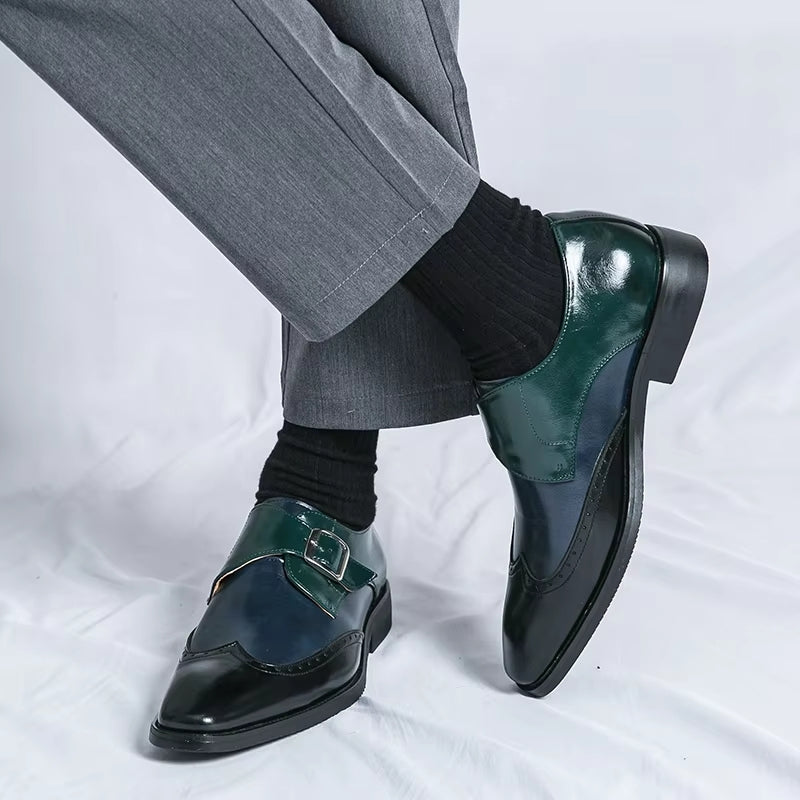 Men Loafers Color Matching Flat Shoes Men Dresses Shoes - Tophatter Daily Deals