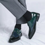Men Loafers Color Matching Flat Shoes Men Dresses Shoes - Tophatter Daily Deals