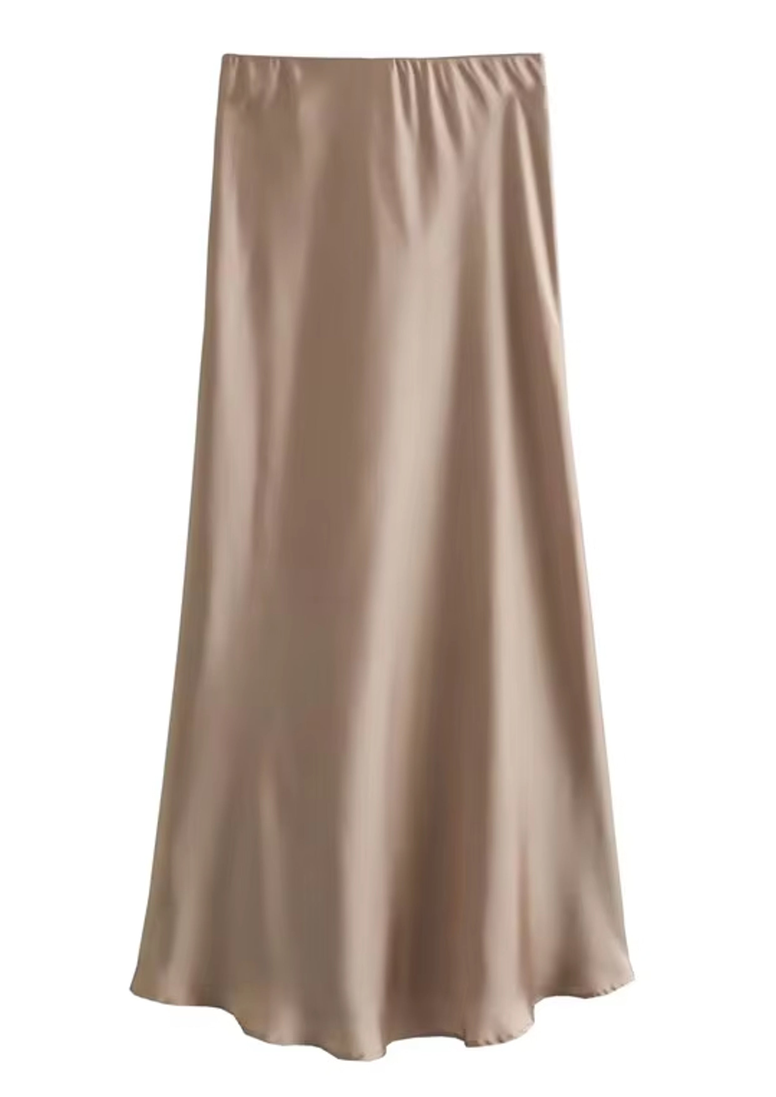 Satin Skirt Women High Waist Long Skirts For Women Dresses - Tophatter Daily Deals