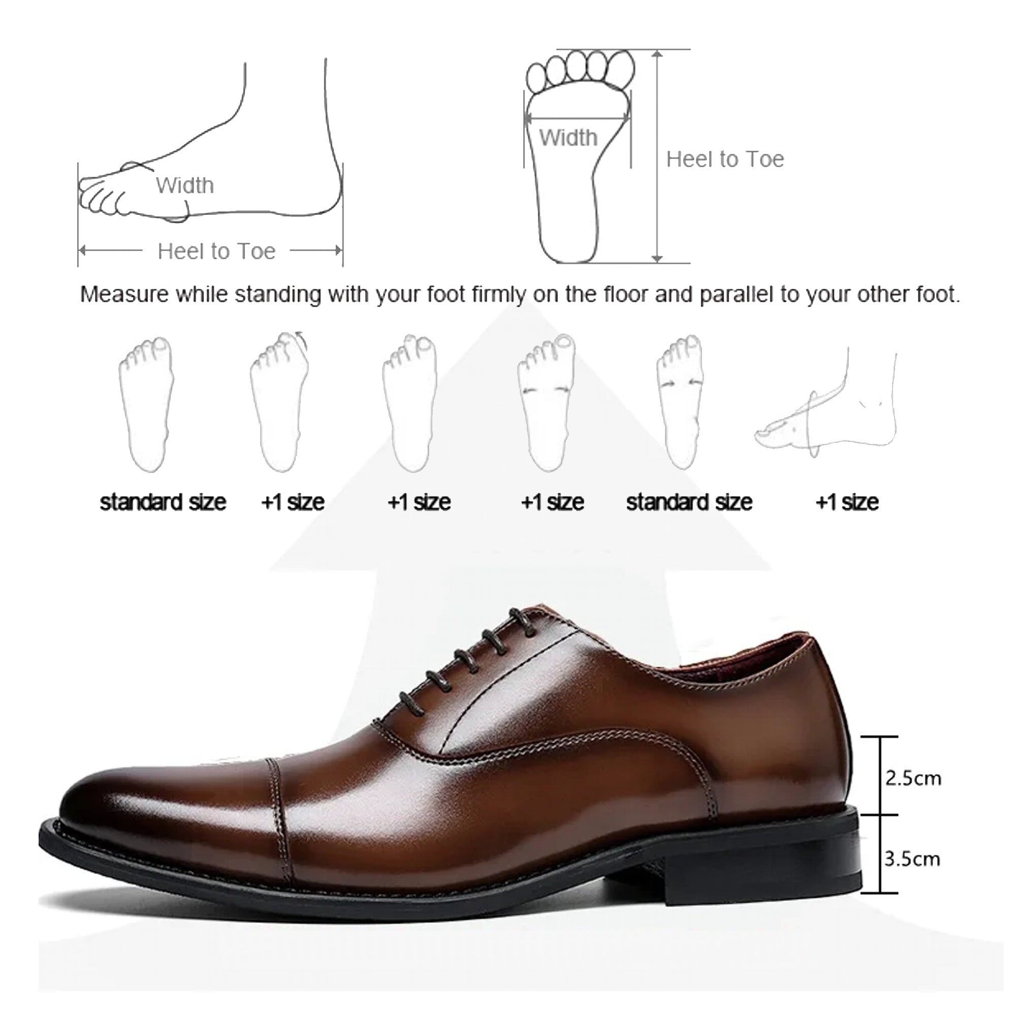 Brown Leather Oxford Shoes Men Shoes - Tophatter Daily Deals