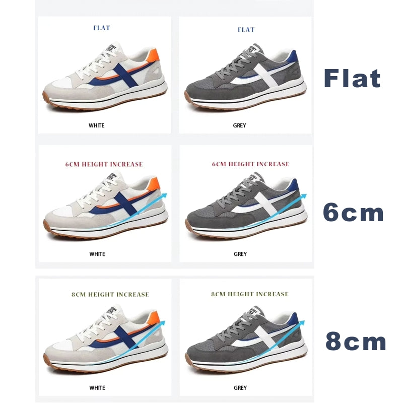 Men Elevator Sneakers Increase Shoes Men Sneakers - Tophatter Daily Deals