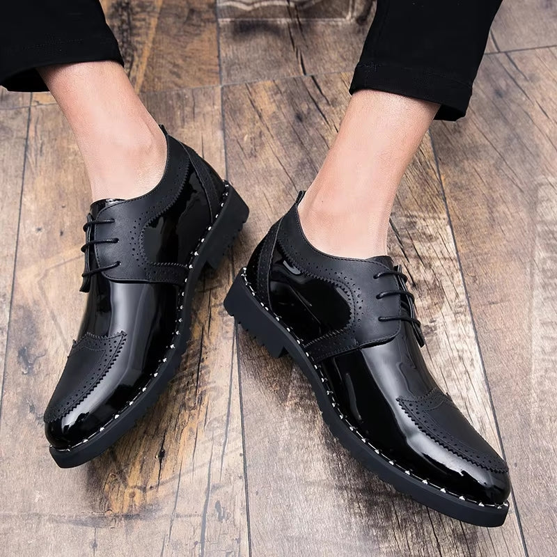 Loafers Shoes Lace Up Low Heel Platform Shoes Men Dresses Shoes - Tophatter Daily Deals