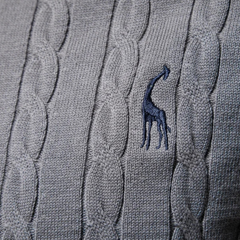 Round Neck Classic Twist Patterned Pullover Knitted Men's Clothing - Tophatter Daily Deals
