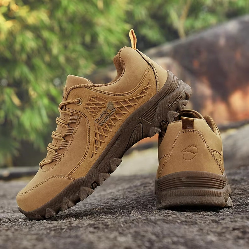 Leather Hiking Anti-Slip Casual Shoes For Men Men Shoes - Tophatter Daily Deals