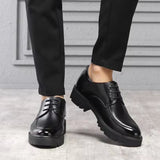 Genuine Leather Heels Men Dress Shoes Men Dresses Shoes - Tophatter Daily Deals