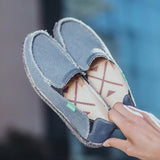 Canvas Loafers Breathable Men Flat Lazy Shoes Loafers - Tophatter Daily Deals