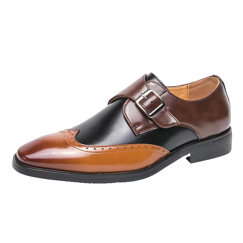 Men Loafers Color Matching Flat Shoes Tan Men Dresses Shoes - Tophatter Daily Deals