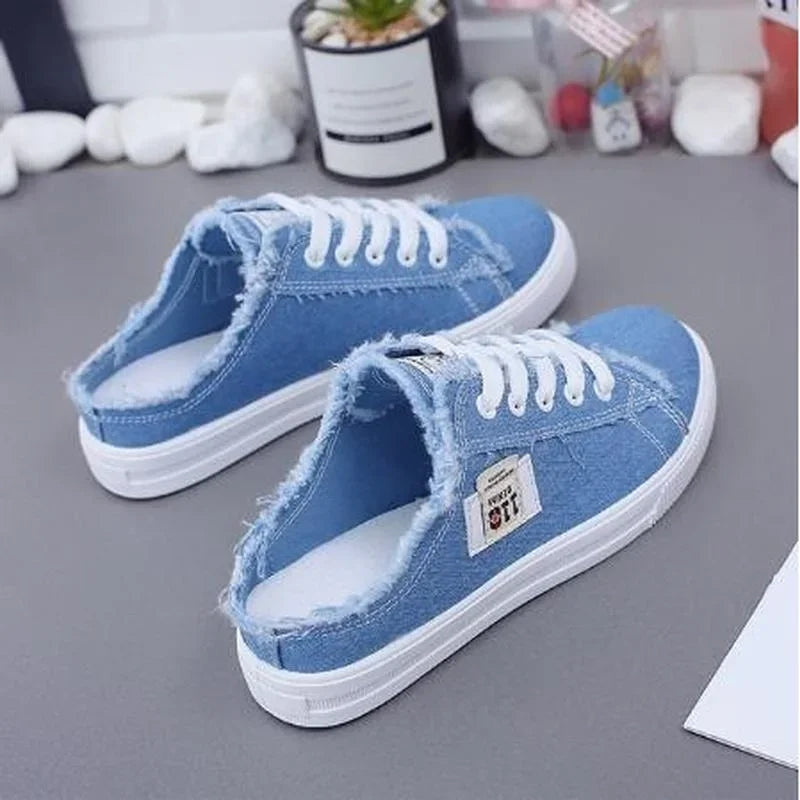 Women Canvas Shoes Flat Slipper Casual Women Shoes - Tophatter Daily Deals