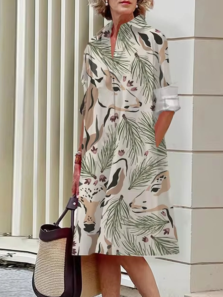 Fashion Street Shirt Midi Dress Sika Deer Midi Dresses - Tophatter Daily Deals