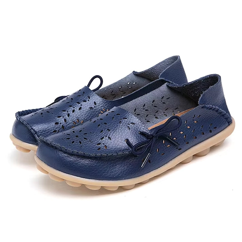 Women Casual Shoes Breathable Leather Loafers Women Shoes - Tophatter Daily Deals