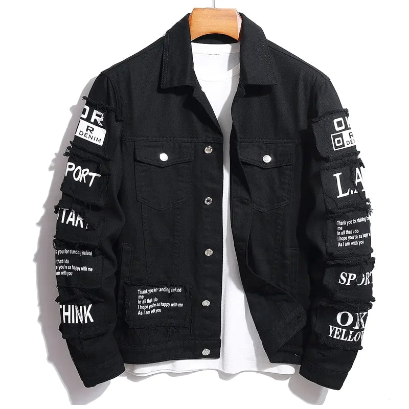 Men's Denim Jacket Jeans Clothing Black Men Jackets - Tophatter Daily Deals