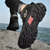 Winter Wear-resistant Ankle Mountaineering Boots Men Dresses Shoes - Tophatter Daily Deals