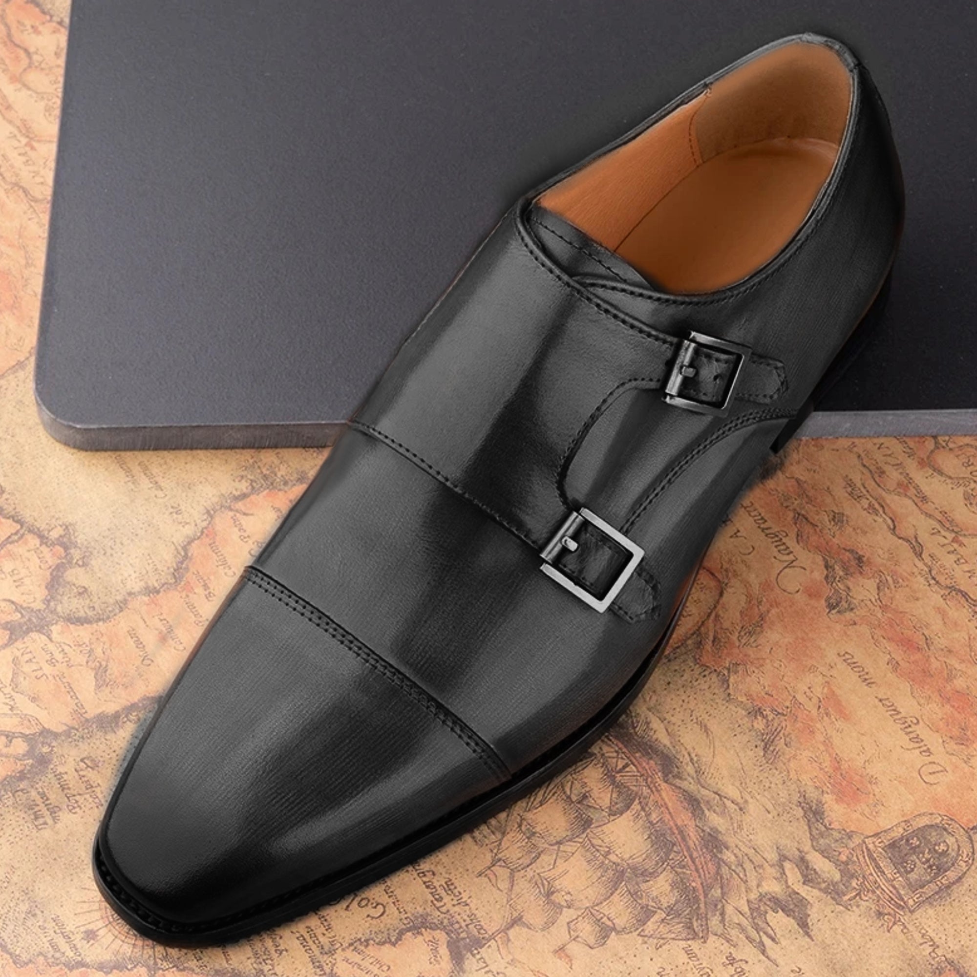Real Leather Shoes or Men Black Men Shoes - Tophatter Daily Deals