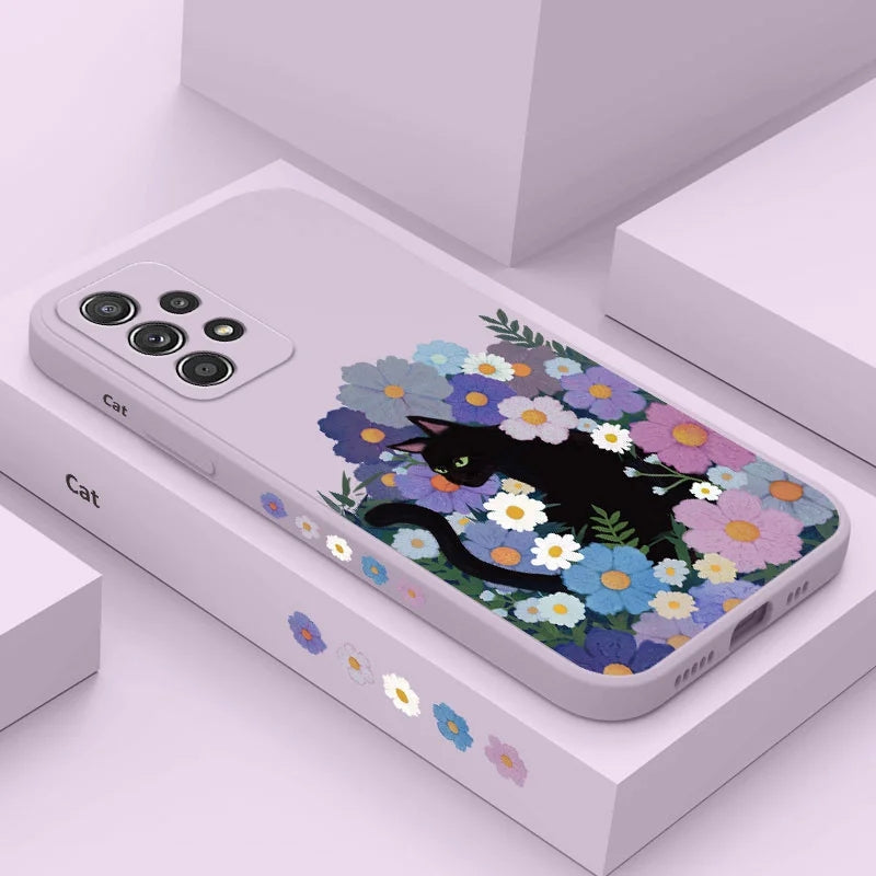 String Cat Floral Case For Samsung Samsung Cases - Tophatter Daily Deals