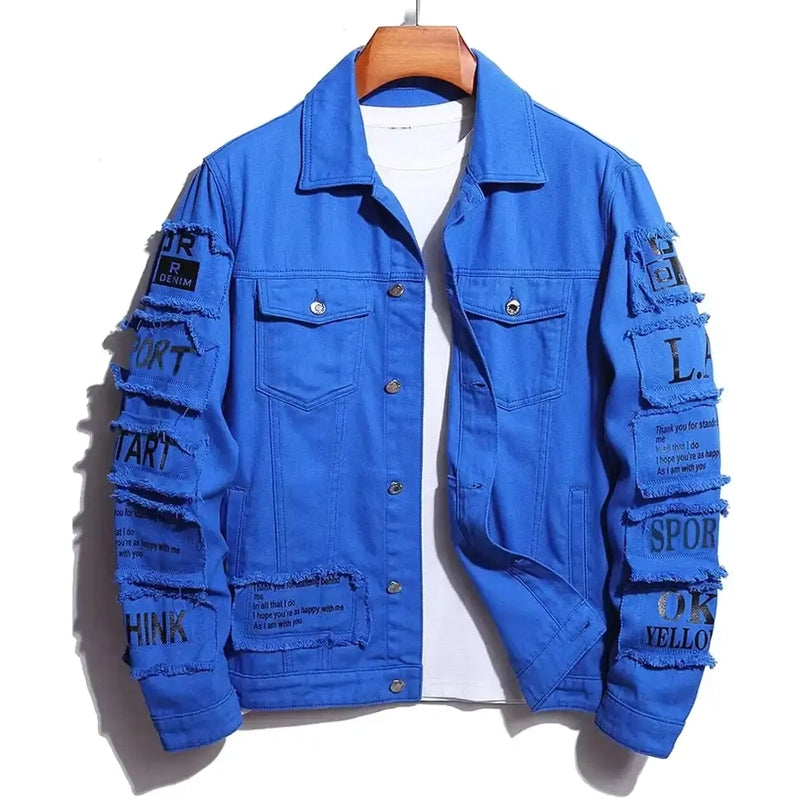 Men's Denim Jacket Jeans Clothing Blue Men Jackets - Tophatter Daily Deals