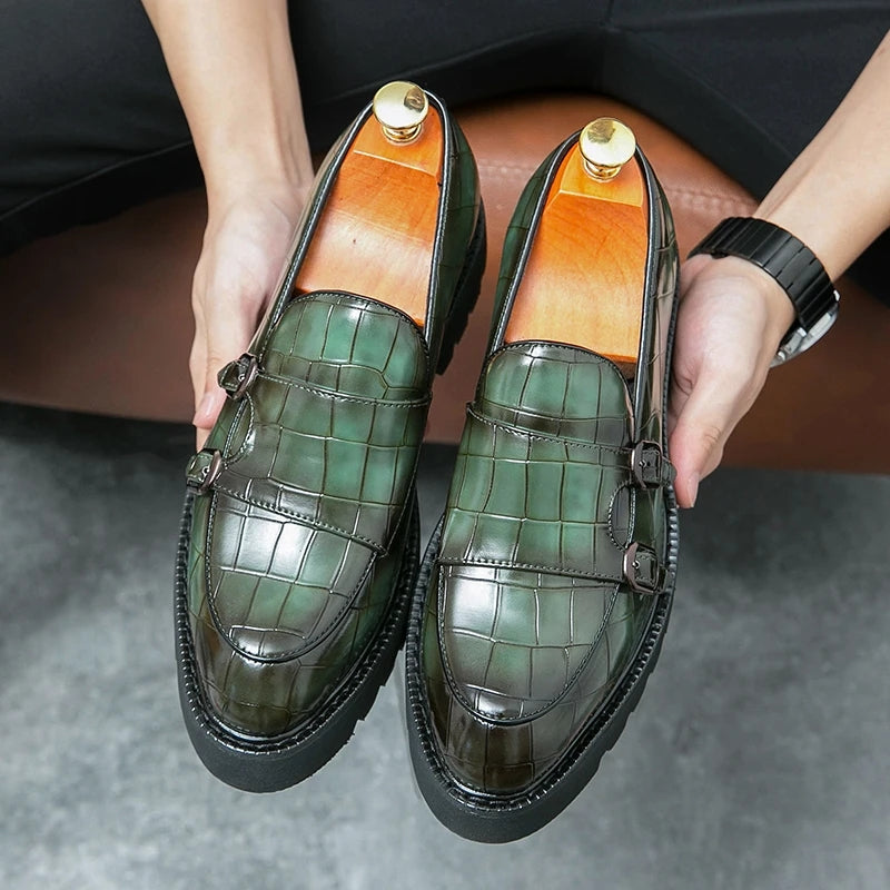 Fashion Monk Strap Loafers Shoes Men Shoes - Tophatter Daily Deals
