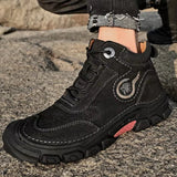 Winter Wear-resistant Ankle Mountaineering Boots Men Dresses Shoes - Tophatter Daily Deals