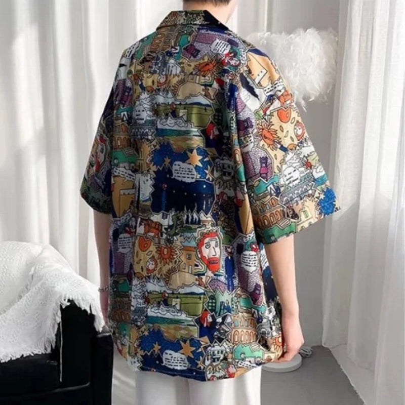 Summer Men Hawaiian Short Sleeve Shirts Men's Shirts - Tophatter Daily Deals