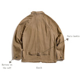 Cotton Solid Chore Coat Paris Buckle Jackets for Men Men's Clothing - Tophatter Daily Deals