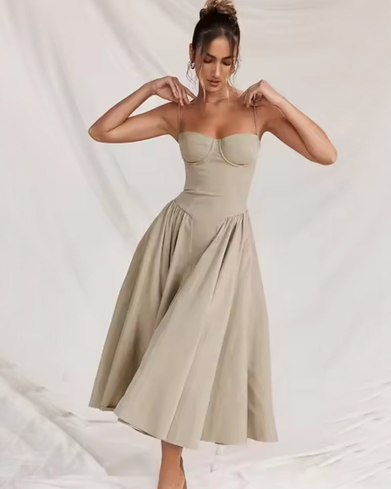 Elegant Events Corset Dress Sexy Strapless Midi Dresses Midi Dresses - Tophatter Daily Deals