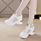 High Heels Breathable Elevator Shoes 8cm High Heel Sneaker - Tophatter Daily Deals