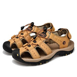 Summer Men Sandals Leather Beach Shoes Men Sandals - Tophatter Daily Deals
