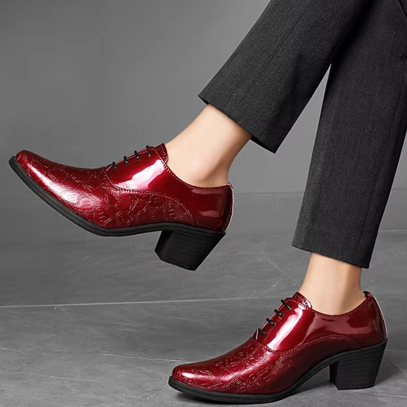 Groom Wedding Shoes Oxford Men Dress Shoes Red Men Dresses Shoes - Tophatter Daily Deals