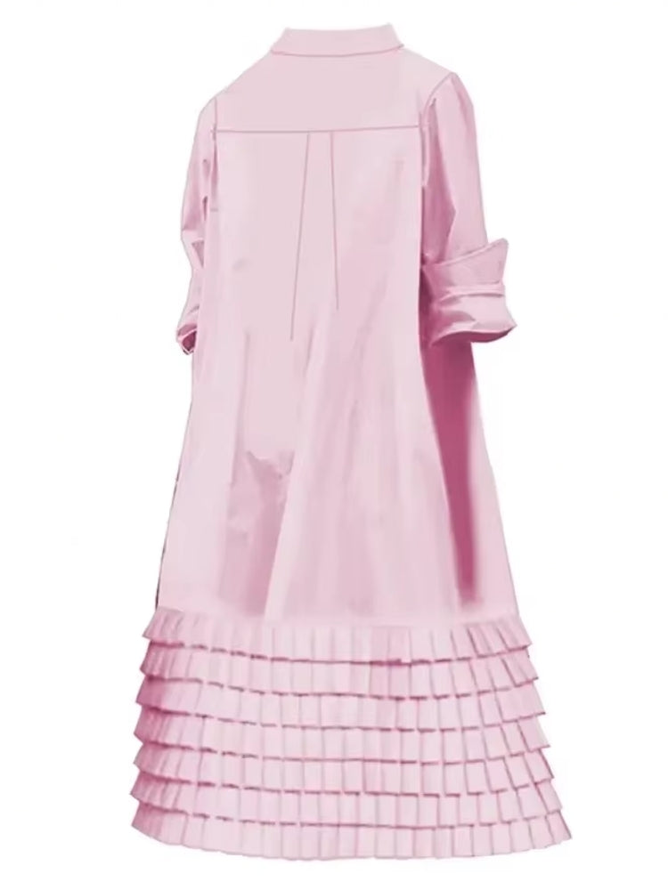 Fashion Layered Pleated Casual Going Out Midi Dresses Midi Dresses - Tophatter Daily Deals
