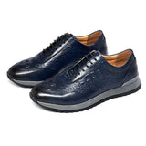 Men Genuine Leather Crocodile Pattern Casual Sneakers Men Dresses Shoes - Tophatter Daily Deals