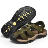 Summer Men Sandals Leather Beach Shoes Men Sandals - Tophatter Daily Deals