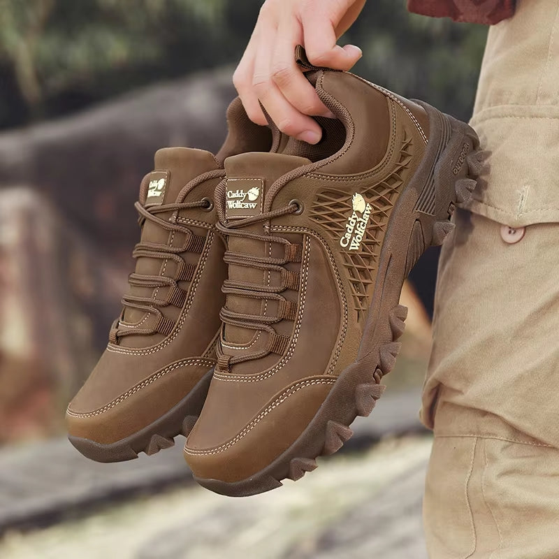 Leather Hiking Anti-Slip Casual Shoes For Men Men Shoes - Tophatter Daily Deals
