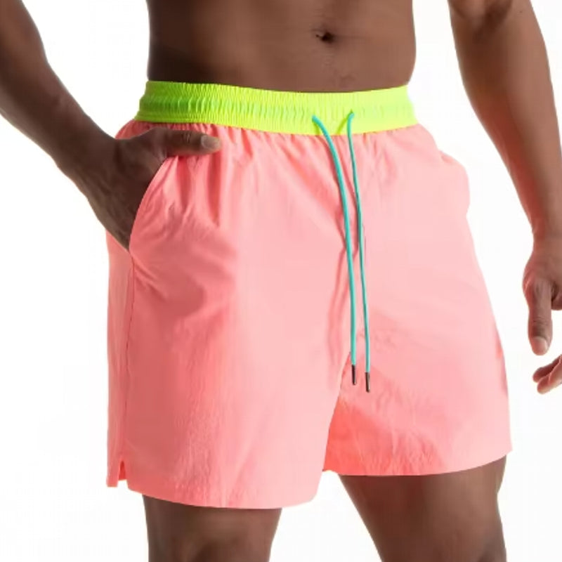 Men Beach Swimming Trunks Pink Swimsuit - Tophatter Daily Deals