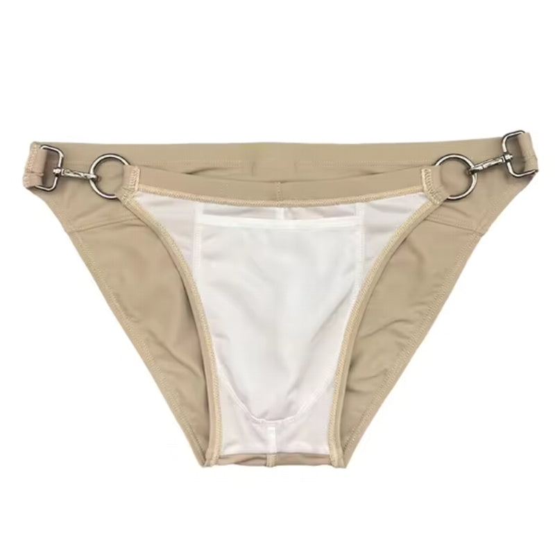 Men Bikini Waist Metal Buckle Beach Shorts Swimsuit - Tophatter Daily Deals