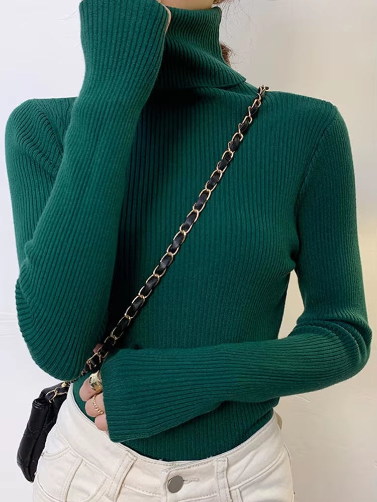 Basic Soft Top Sweaters For Women Green Blouses - Tophatter Daily Deals