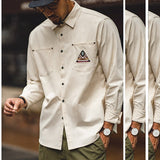 Retro Sleeve Patchwork Pocket Totem Shirt Men's Clothing - Tophatter Daily Deals