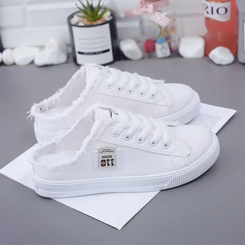 Women Canvas Shoes Flat Slipper Casual Women Shoes - Tophatter Daily Deals