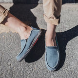 Canvas Loafers Breathable Men Flat Lazy Shoes Loafers - Tophatter Daily Deals