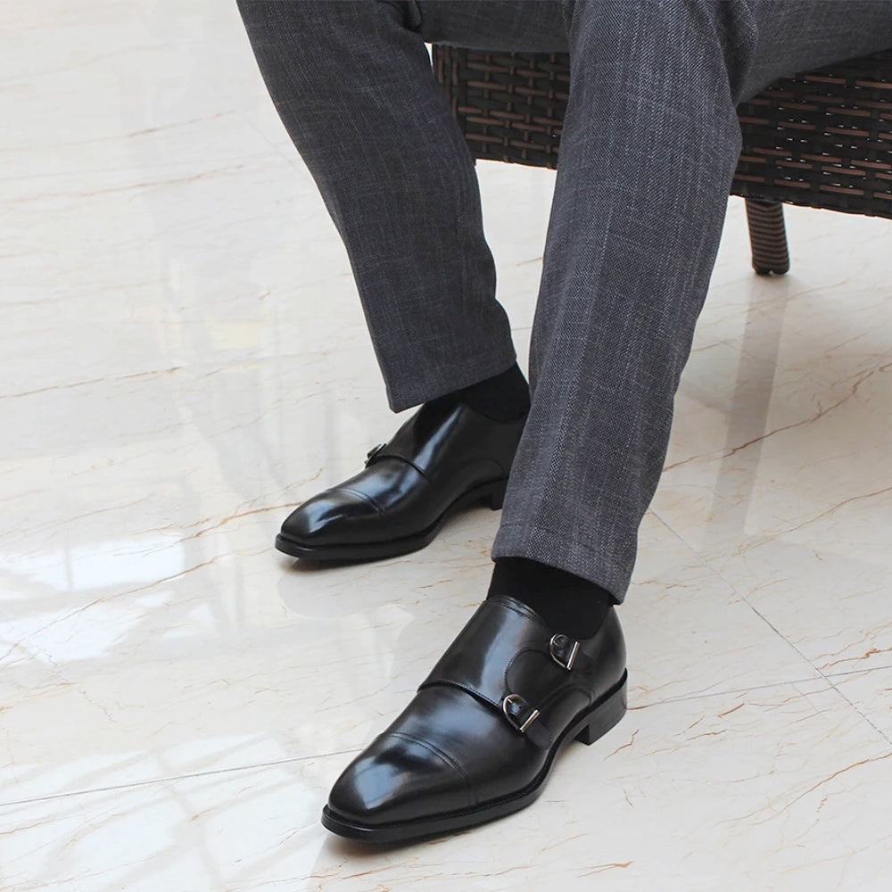 Business Office Brogues Shoes Wedding Dress Shoes for Men Black Men Shoes - Tophatter Daily Deals