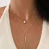 Crystal Zircon Heart Star Charm Pendant Necklace White Necklace - Tophatter Daily Deals
