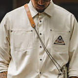 Retro Sleeve Patchwork Pocket Totem Shirt Men's Clothing - Tophatter Daily Deals