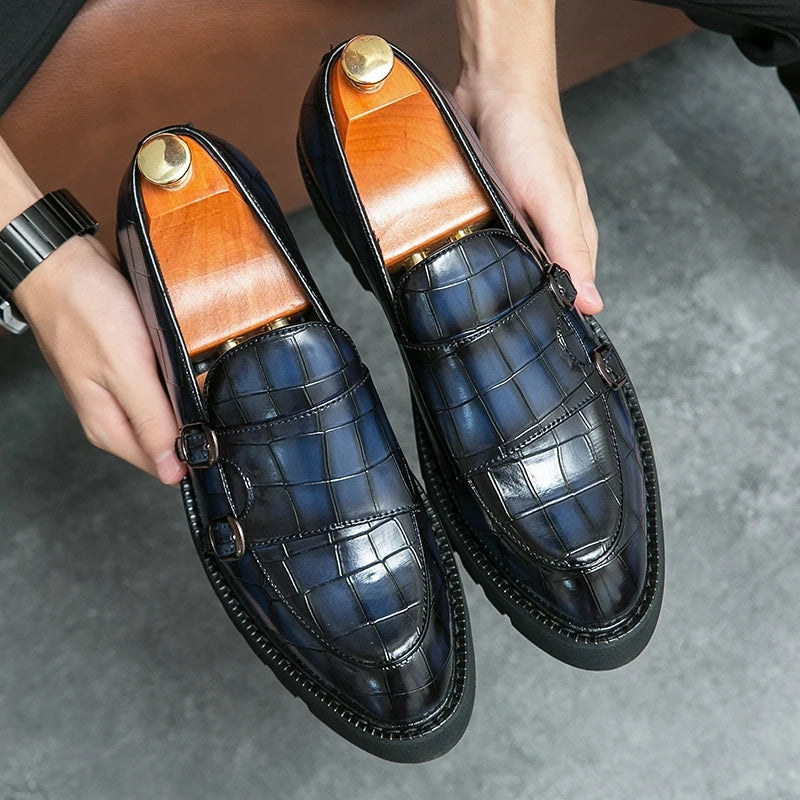 Fashion Monk Strap Loafers Shoes Men Shoes - Tophatter Daily Deals