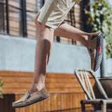 Canvas Loafers Breathable Men Flat Lazy Shoes Loafers - Tophatter Daily Deals