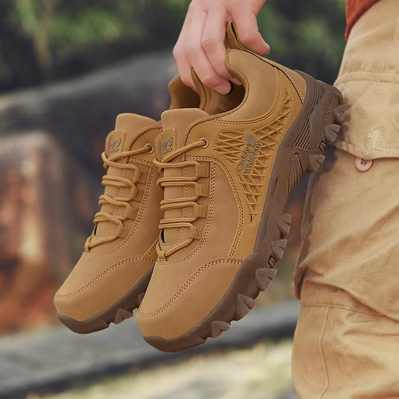 Leather Hiking Anti-Slip Casual Shoes For Men Men Shoes - Tophatter Daily Deals