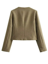 Winter Button Demi-Season Short Coats Work Wear Blazers - Tophatter Daily Deals