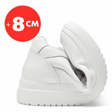 8cm White Black Taller Shoes Men Sneakers - Tophatter Daily Deals