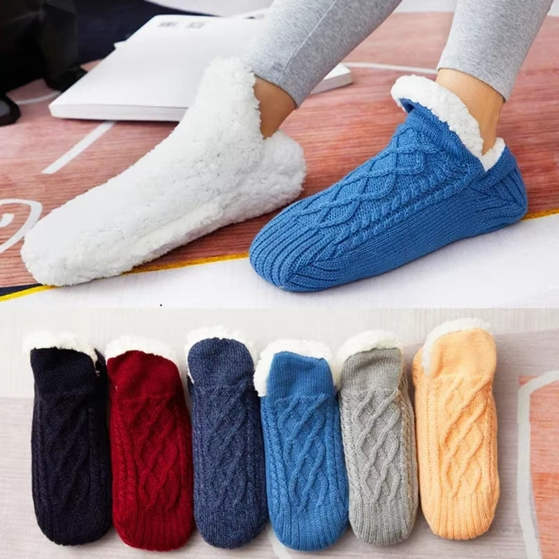Unisex Slipper Socks Winter Warm Short Cotton Socks - Tophatter Daily Deals