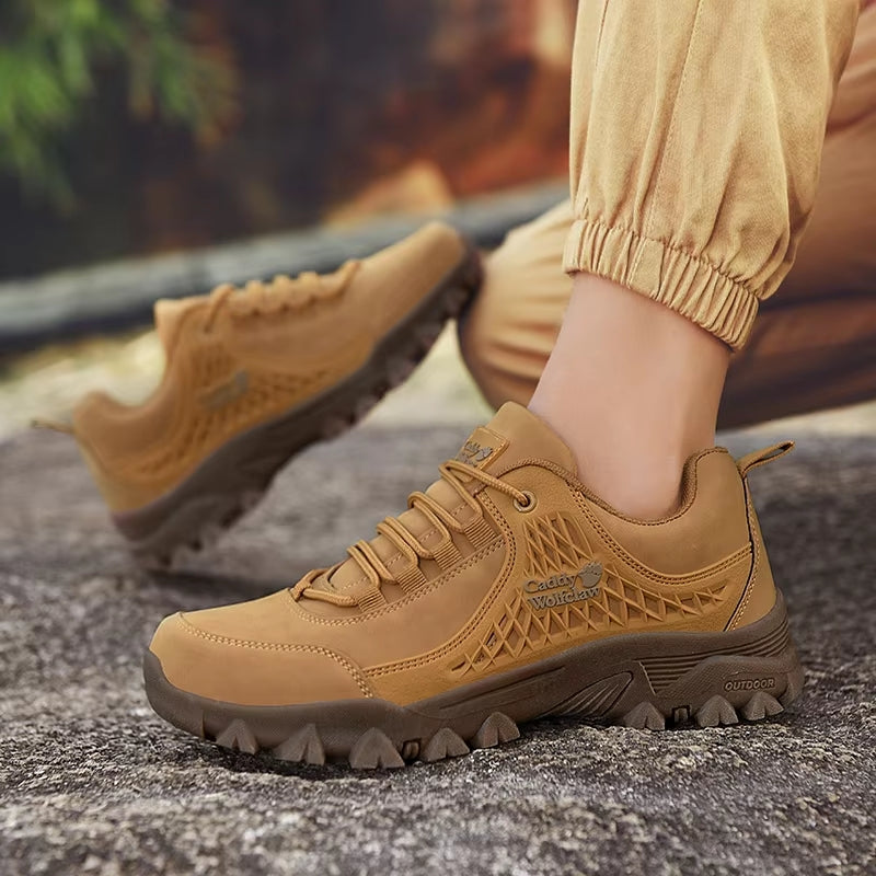 Leather Hiking Anti-Slip Casual Shoes For Men Men Shoes - Tophatter Daily Deals